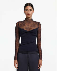 Womens Tops: Delphi Long Sleeve Top - Galaxy