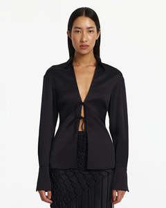 Oceane Long Sleeve Top - Black