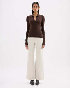 Womens Sweats Knitwear: Danica Merino Blend Knit - Chocolate