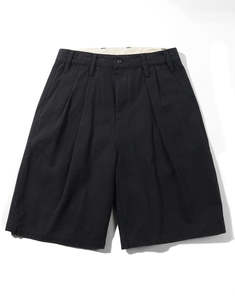 Pleated Shorts - Washed Black