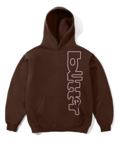 Mens New: Warped Pullover Hood - Dark Brown