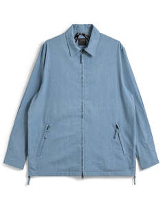 Non Down Military W-Zip Shirt Long Sleeve - Blue Denim