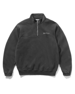 Panel 1/4 Zip Sweater - Washed Black