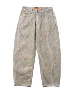 Mens Jeans: Baggy Denim Jeans - Forest Camo