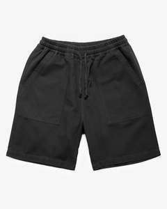 Mens Shorts: Classic Canvas Chef Shorts - Black