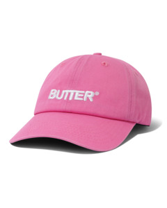 Mens Hats Caps And Beanies: Rounded Logo 6 Panel Cap - Washed Pink