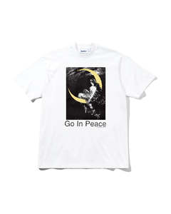 Mens T Shirts: Go In Peace Tee - White