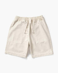 Pigment HBT Chef Shorts - Bone