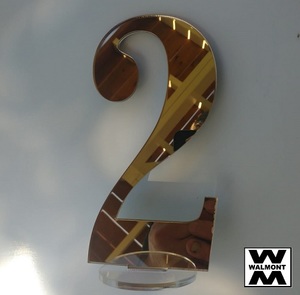 Table Numbers Mirror 160mm height - Walmont