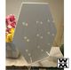 Donut Wall Perspex White 50 x 45cm 9 pegs - Walmont