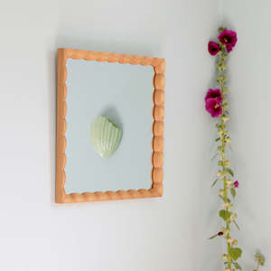 Spindle Mirror - Square Natural
