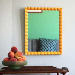 At Home: Spindle Mirror - Rectangle Marigold