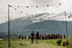 30 meters of Festoon Lights and Poles - Wanaka Wedding Hire