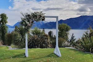 White Wedding Arch - Wanaka Wedding Hire