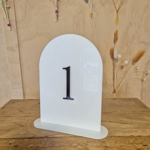 Products: White / Black Table Numbers - Wanaka Wedding Hire