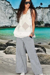 Cooper Down the Line Pants - Blue White Stripe LUCKY LAST 12