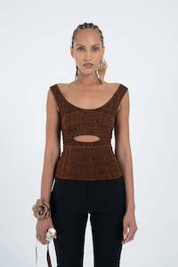 Arthur Apparel Wide Neck Slit Top - Find-a-Word