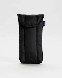 Towels: Baggu Puffy Glasses Sleeve - Black