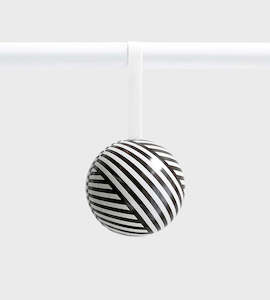 Father Rabbit Clothing: Father Rabbit - Black and White Stripe Bauble