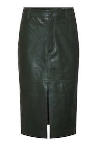 Rue De Femme: Rue de Femme Nuk Leather Skirt - Green - DAMAGED LAST SIZE MED