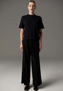 Pol: Pol Bennet Tee Knit - Ink/Tobacco/Pink