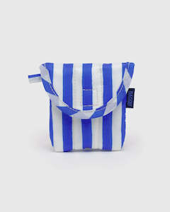 Baggu: Baggu Puffy Earbuds Case - Blue Painted Stripe
