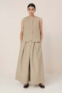 Kowtow Axis Vest - Double Pinstripe