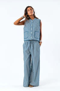 Lollys Laundry Cairo  Quilted Vest - Stripe