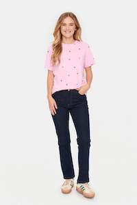 Saint Tropez: Saint Tropez Dagni T Shirt - Bon Bon Flame Hearts