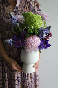 Vases: Iris Pedestal Textured Vase
