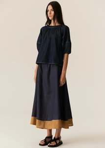 Pol: Pol Carsen Top - Dark Wash