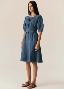 Pol: Pol Carsen Dress - Light Denim