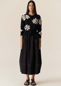 Pol Lask Daisy Cardigan - Ink/Ecru
