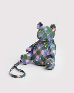 Baggu Bear Bag - Green Star Plaid