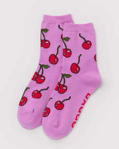 Baggu Crew Sock - Strawberry Blossom