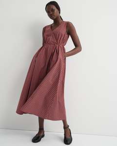 Kowtow Clothing: Kowtow Belle Dress - Maroon Check