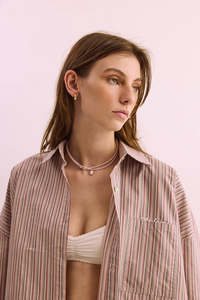 Phàrlain Billie Shirt - Red/Tan Stripe