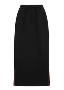 Pol: Pol Cassidy Track Skirt - Black/Choc/Charcoal