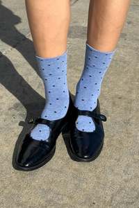 Le Bon Shoppe PATTERNED SNEAKER SOCKS-BLUE/NAVY