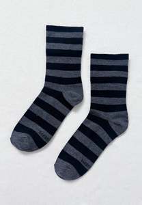 Le Bon Shoppe WALLY SOCKS WIDE -WIDE/CHARCOAL STRIPE