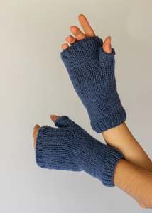 Hobo And Hatch: Hobo and Hatch Fingerless Gloves - Pacific Blue