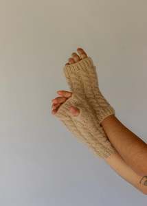 Hobo And Hatch: Hobo and Hatch Fingerless Gloves - Almond