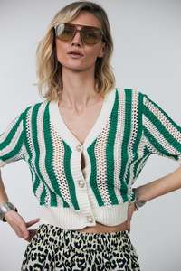 Lollys Laundry Siva Cardigan - Green