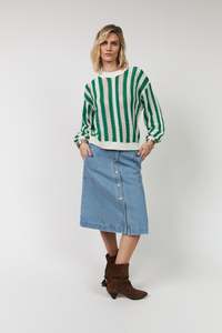 Lollys Laundry: Lollys Laundry Lusa Knit Jumper - Green
