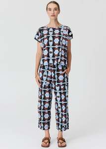 Pol: Pol Thyra Reversible Top - Thyra Print