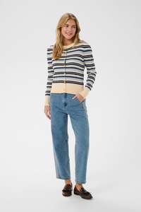 Saint Tropez: Saint Tropez Phillia  Cardigan - Allure Multi Stripe