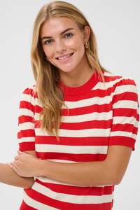 Saint Tropez Mila Shortsleeved Pullover - Valiant Seedpearl