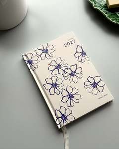 Stationery: Lettuce 2027 Diary - Blue Flowers