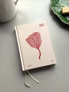 Stationery: Lettuce 2027 Diary - Red Bloom