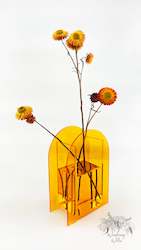 Vessels: Amber Acrylic Arch Vase
